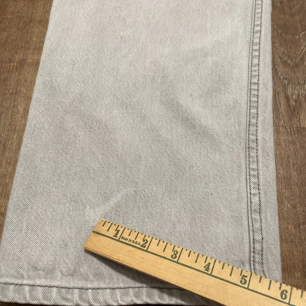 Men's Levi's 501 Jeans 42x30 Gray Y2K Baggy Relaxed Fit Red Tab